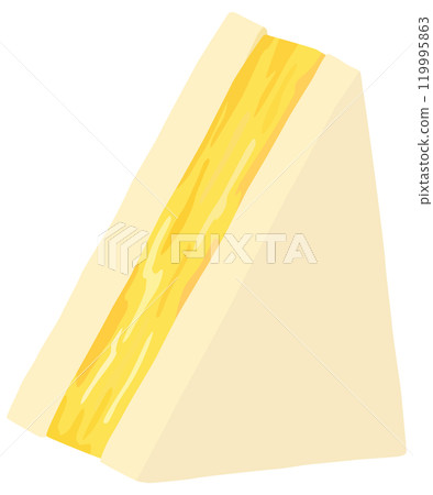 Thick egg sandwich illustration vector material 119995863