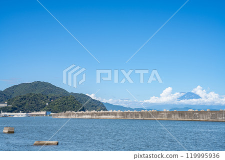 從燒津市魚船水上樂園看到的風景（靜岡縣） 119995936