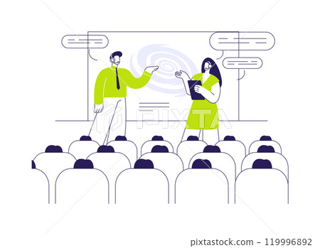 Astrophysics research findings abstract concept vector illustration. Astrophysics research findings abstract concept vector illustration. 119996892