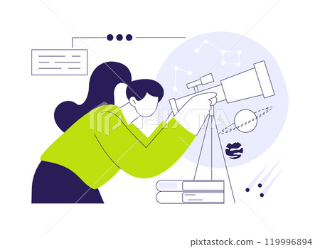 Space observation abstract concept vector illustration. Space observation abstract concept vector illustration. 119996894
