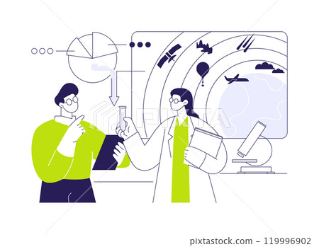 Modeling of the atmosphere abstract concept vector illustration. 119996902