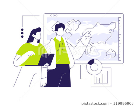Study the atmosphere motions abstract concept vector illustration. 119996903