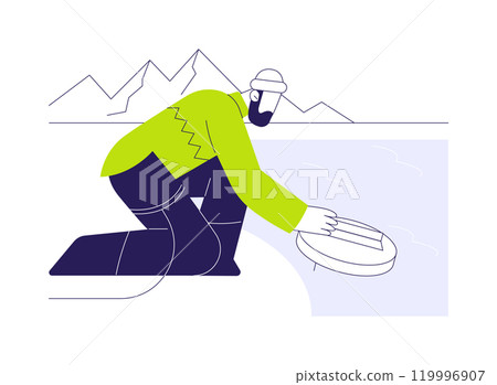 Research sea level rise abstract concept vector illustration. Research sea level rise abstract concept vector illustration. 119996907
