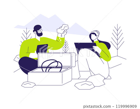 Study climate change abstract concept vector illustration. Study climate change abstract concept vector illustration. 119996909