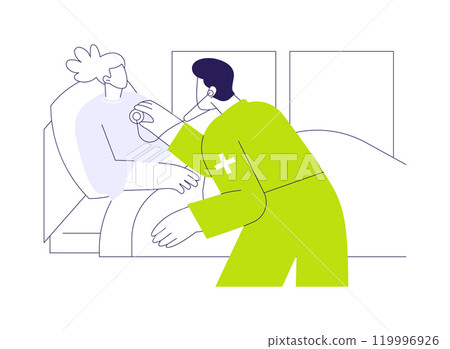 Cardiovascular disease treatment abstract concept vector illustration. 119996926
