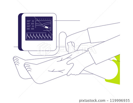 Doppler ultrasound abstract concept vector illustration. 119996935