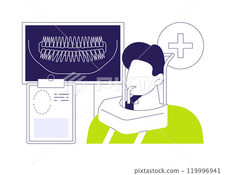 Dental CT scan abstract concept vector illustration. 119996941
