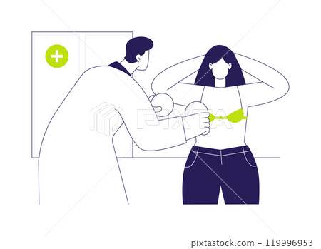 Breast augmentation abstract concept vector illustration. Breast augmentation abstract concept vector illustration. 119996953