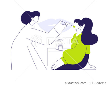 Lip augmentation abstract concept vector illustration. 119996954