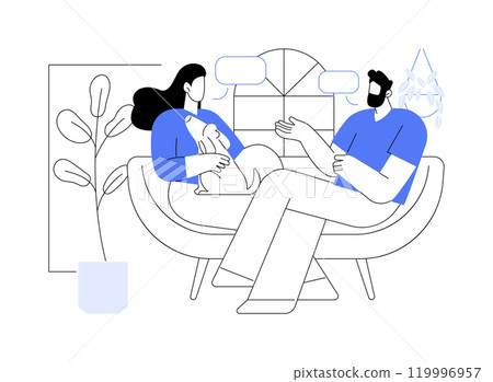 Sharing news isolated cartoon vector illustrations. 119996957