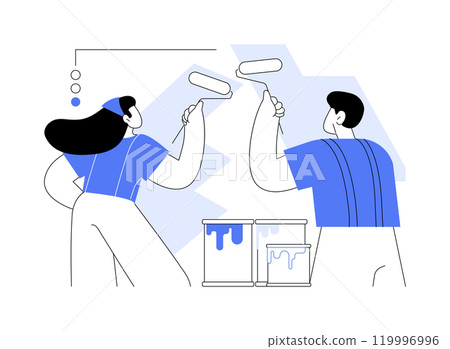 House renovation isolated cartoon vector illustrations. 119996996