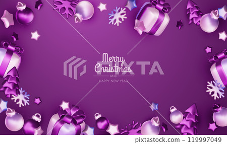 Merry Christmas and happy new year background. Christmas tree, Gift boxes, Christmas balls. Christmas element for web, banners, greeting card, template design. Merry Christmas and happy new year background. Christmas tree, Gift boxes, Christmas balls. Christmas element for web, banners, greeting card, template design. 119997049