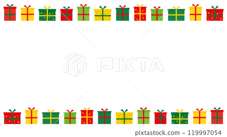 聖誕禮物框架炫彩矢量 119997054