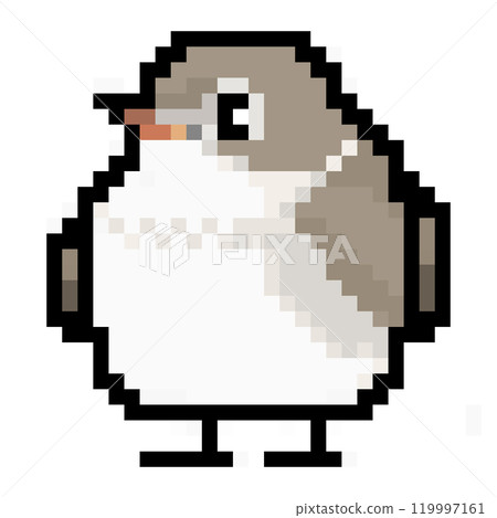 Pixel art Animal illustration: Japanese bush warbler Pixel art Animal illustration: Japanese bush warbler 119997161