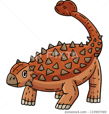 Dinosaur Ankylosaurus Cartoon Colored Clipart Dinosaur Ankylosaurus Cartoon Colored Clipart 119997489