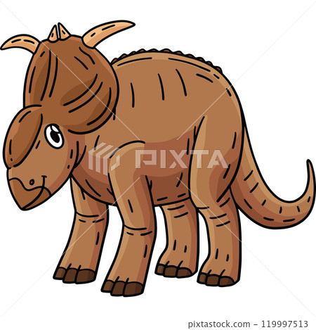 Dinosaur Pachyrhinosaurus Cartoon Colored Clipart Dinosaur Pachyrhinosaurus Cartoon Colored Clipart 119997513