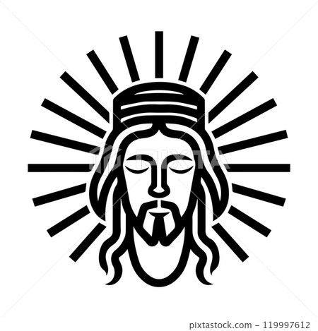 god icon or modern line symbol. Vector line art and icon design with bold outline. Black and white Pixel Perfect minimalistic symbol isolated white background. Silhouette simple thin sign god icon or modern line symbol. Vector line art and icon design with bold outline. Black and white Pixel Perfect minimalistic symbol isolated white background. Silhouette simple thin sign 119997612