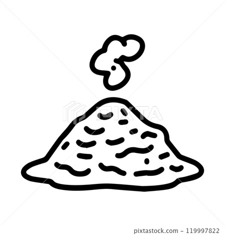 manure icon or modern line symbol. Vector line art and icon design with bold outline. Black and white Pixel Perfect minimalistic symbol isolated white background. Silhouette simple thin sign manure icon or modern line symbol. Vector line art and icon design with bold outline. Black and white Pixel Perfect minimalistic symbol isolated white background. Silhouette simple thin sign 119997822