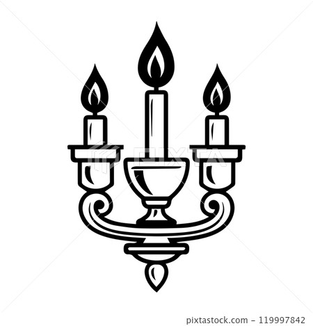 sconce icon or modern line symbol. Vector line art and icon design with bold outline. Black and white Pixel Perfect minimalistic symbol isolated white background. Silhouette simple thin sign 119997842