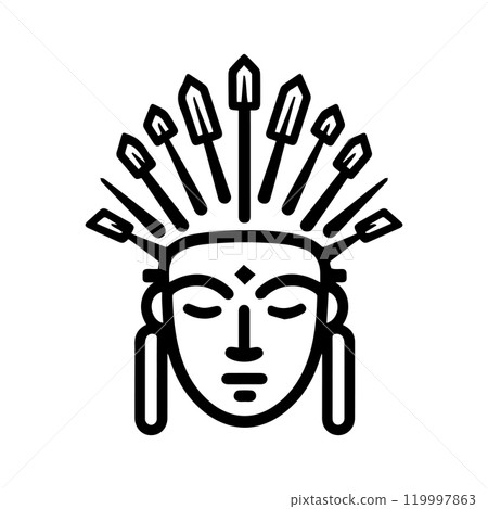 spirit icon or modern line symbol. Vector line art and icon design with bold outline. Black and white Pixel Perfect minimalistic symbol isolated white background. Silhouette simple thin sign spirit icon or modern line symbol. Vector line art and icon design with bold outline. Black and white Pixel Perfect minimalistic symbol isolated white background. Silhouette simple thin sign 119997863