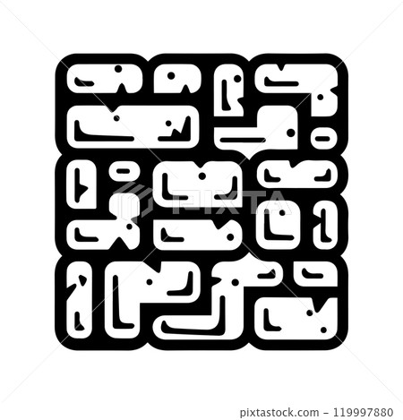 Tile icon or modern line symbol. Vector line art and icon design with bold outline. Black and white Pixel Perfect minimalistic symbol isolated white background. Silhouette simple thin sign 119997880