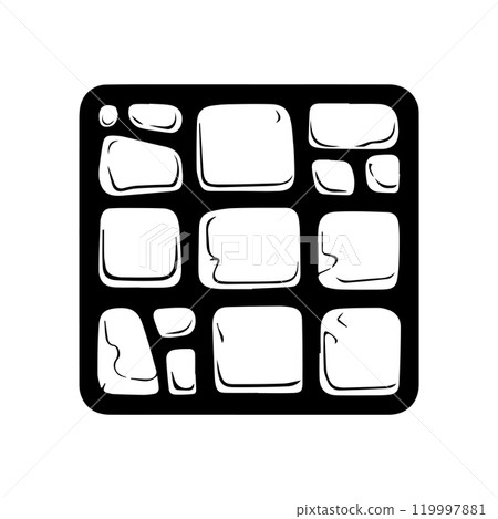 Tile icon or modern line symbol. Vector line art and icon design with bold outline. Black and white Pixel Perfect minimalistic symbol isolated white background. Silhouette simple thin sign Tile icon or modern line symbol. Vector line art and icon design with bold outline. Black and white Pixel Perfect minimalistic symbol isolated white background. Silhouette simple thin sign 119997881