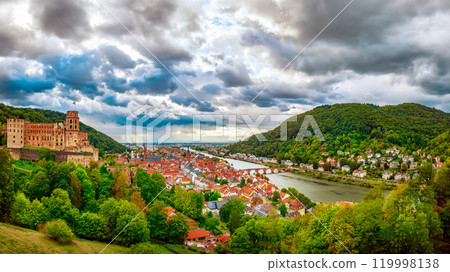 View of Heidelberg, Germany. Panoramic view, travel destination View of Heidelberg, Germany. Panoramic view, travel destination 119998138