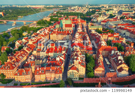 Old city in Warsaw, travel destinations European concept 119998149