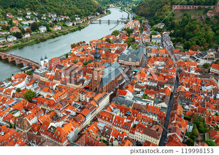 Aerial View of Heidelberg, travel concept, Germany Aerial View of Heidelberg, travel concept, Germany 119998153