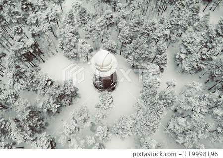 Old observatory tower in the Glen park. Tallinn, Estonia. 119998196