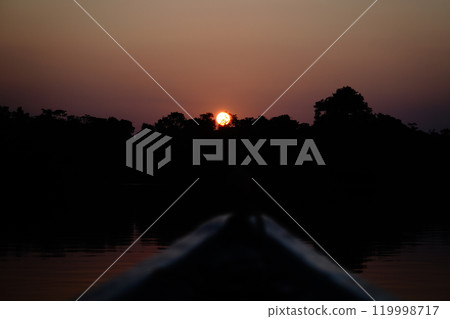 Sunset from the Amazon River 119998717