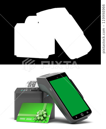 contactless payment with a gift card through the payment receipt terminal 3d render mockup on white with alpha contactless payment with a gift card through the payment receipt terminal 3d render mockup on white with alpha 119998966
