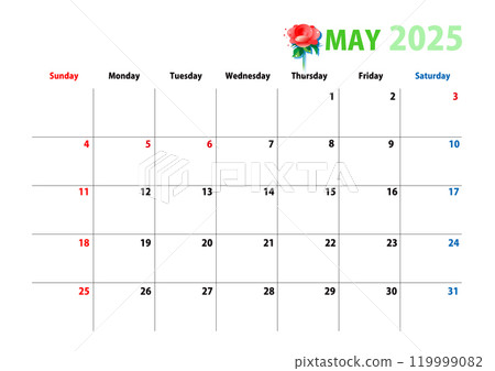 2025年曆，五月壁紙 119999082