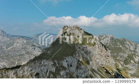 Aerial of mountains in park Durmitor, Montenegro Aerial of mountains in park Durmitor, Montenegro 119999379