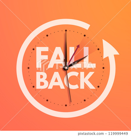 Fall Back. Daylight saving time ends banner 119999449