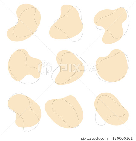 A composition of soft beige shapes that flow smoothly into each other, creating a feeling of warmth and coziness. The figures are placed symmetrically, which gives the image integrity and balance. A composition of soft beige shapes that flow smoothly into each other, creating a feeling of warmth and coziness. The figures are placed symmetrically, which gives the image integrity and balance. 120000161