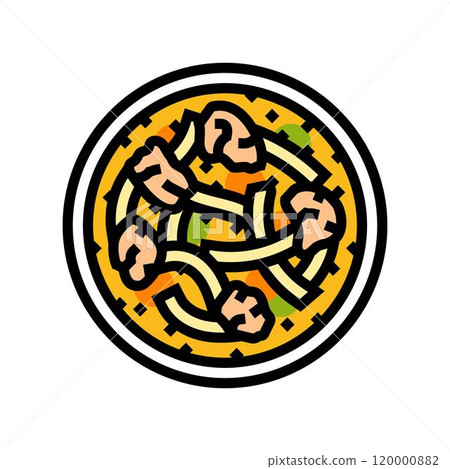 soup chicken food color icon vector illustration 120000882
