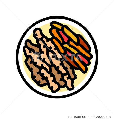 fajitas chicken food color icon vector illustration 120000889