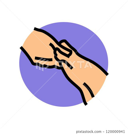 toes massage therapy color icon vector illustration 120000941