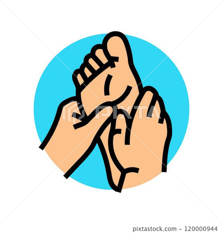 feet massage therapy color icon vector illustration feet massage therapy color icon vector illustration 120000944