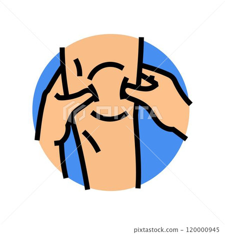 knees massage therapy color icon vector illustration 120000945