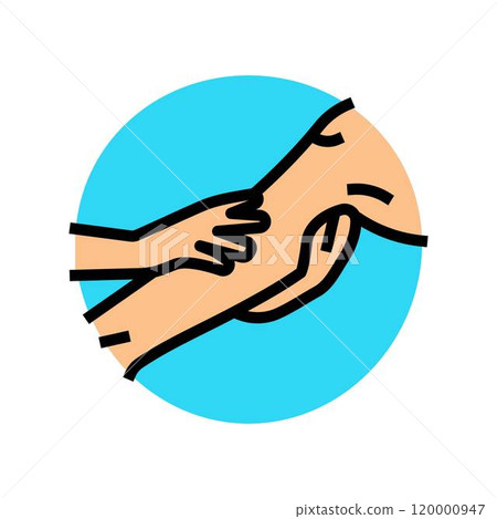 calves massage therapy color icon vector illustration calves massage therapy color icon vector illustration 120000947