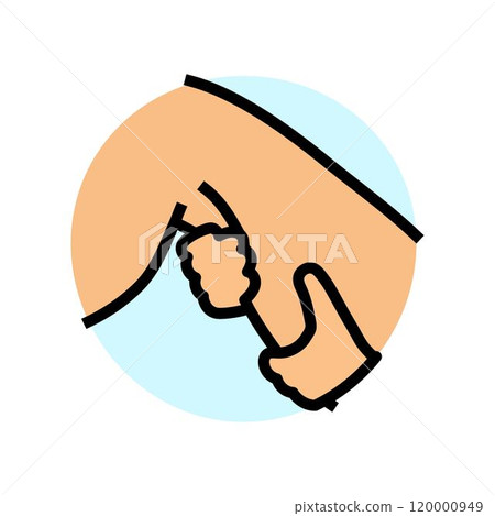 hamstrings massage therapy color icon vector illustration hamstrings massage therapy color icon vector illustration 120000949