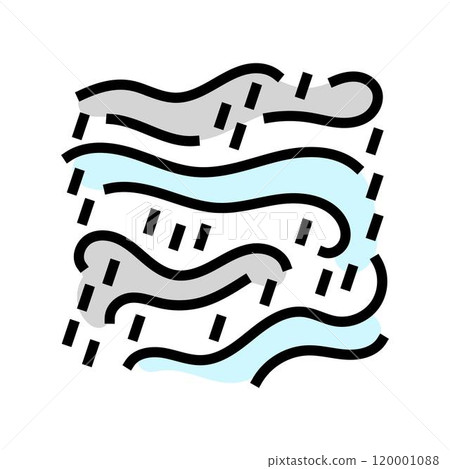 rain and wind hurricane disaster color icon vector illustration rain and wind hurricane disaster color icon vector illustration 120001088