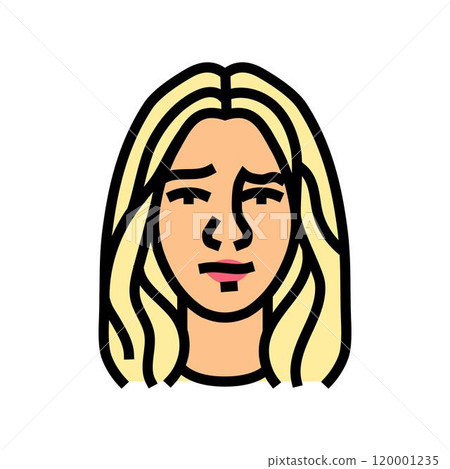 disapproval woman expression color icon vector illustration disapproval woman expression color icon vector illustration 120001235