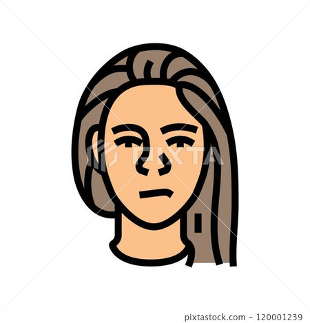 frustration woman expression color icon vector illustration 120001239