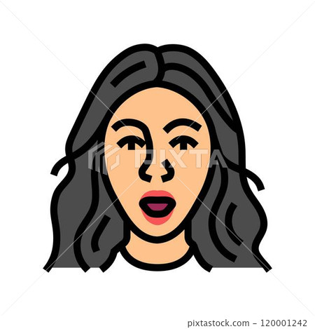 surprise woman expression color icon vector illustration surprise woman expression color icon vector illustration 120001242