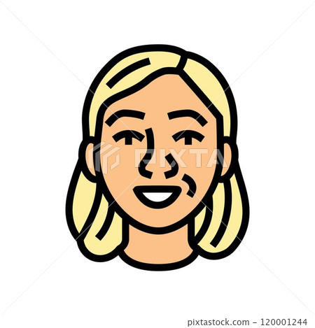 admiration woman expression color icon vector illustration 120001244