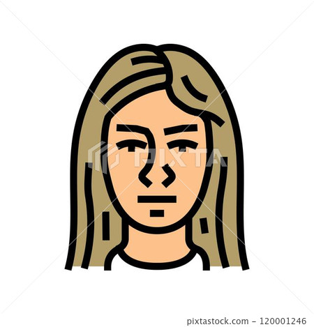 determination woman expression color icon vector illustration 120001246