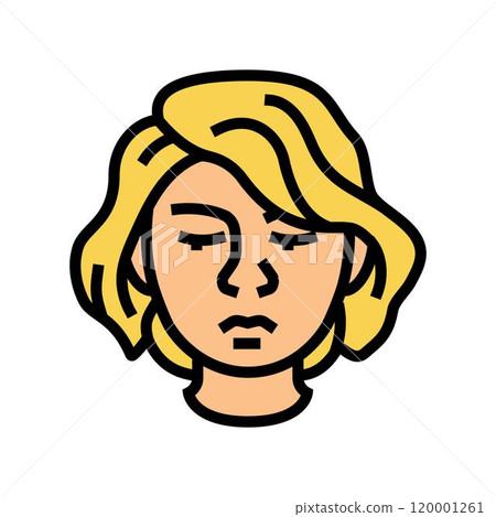 shame woman expression color icon vector illustration shame woman expression color icon vector illustration 120001261
